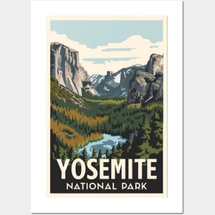 Yosemite National Park Vintage Travel Poster Posters and Art